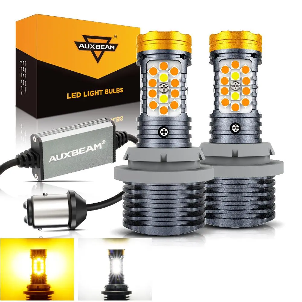 🆕1157 Bay15d Led Front Turn Signal & Drl Light Bulbs 800% High Brightness Can-Bus Error Free Dual Color Switchback White & Amber B31 Series | 2 Bulbs 1
