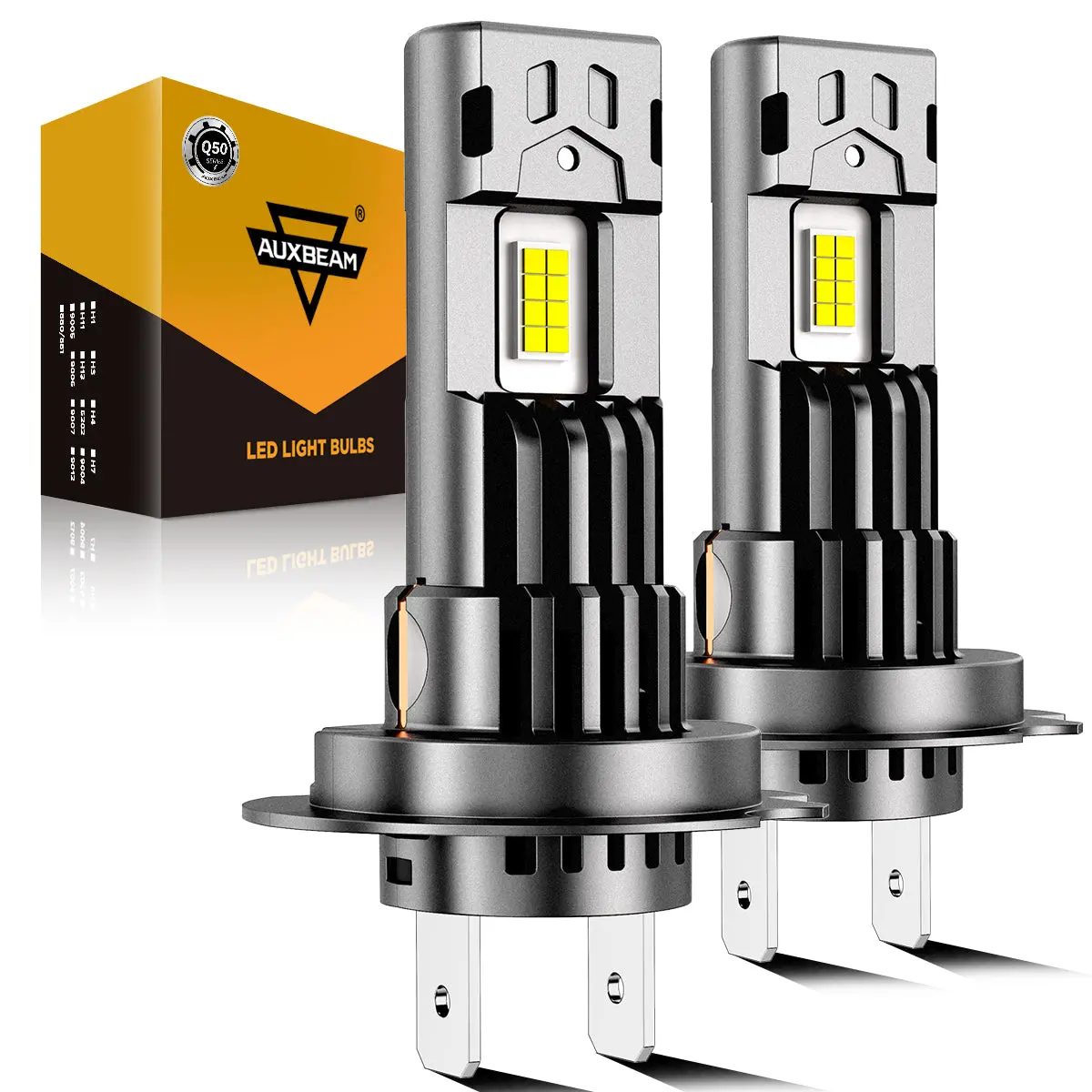 🆕H7 Led Headlight Bulbs Q50 Series 100W 24000Lm 6500K Cool White| 2 Bulbs 1