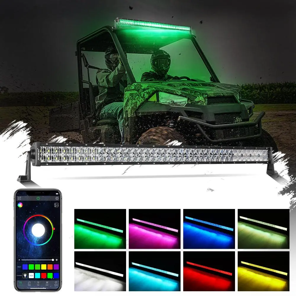 New 42 Inch V-Pro Series Straight Rgbw Color Changing Off Road Led Light Bar For Atv Utv Side By Sides 1