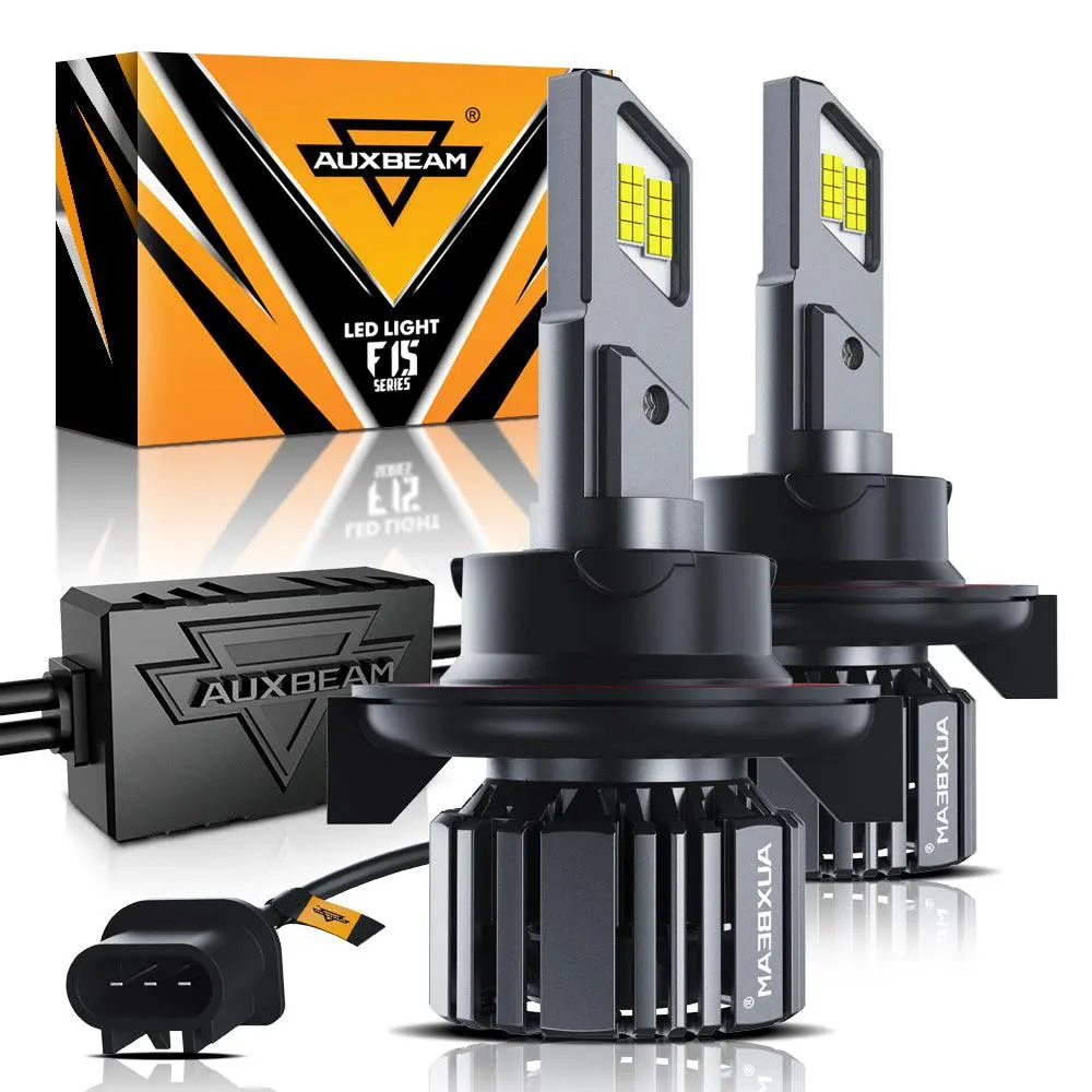 H13/9008 Led Headlight Bulbs 90W 20000Lm F15 Series 20% Smaller Size 6500K Cool White | 2 Bulbs 1