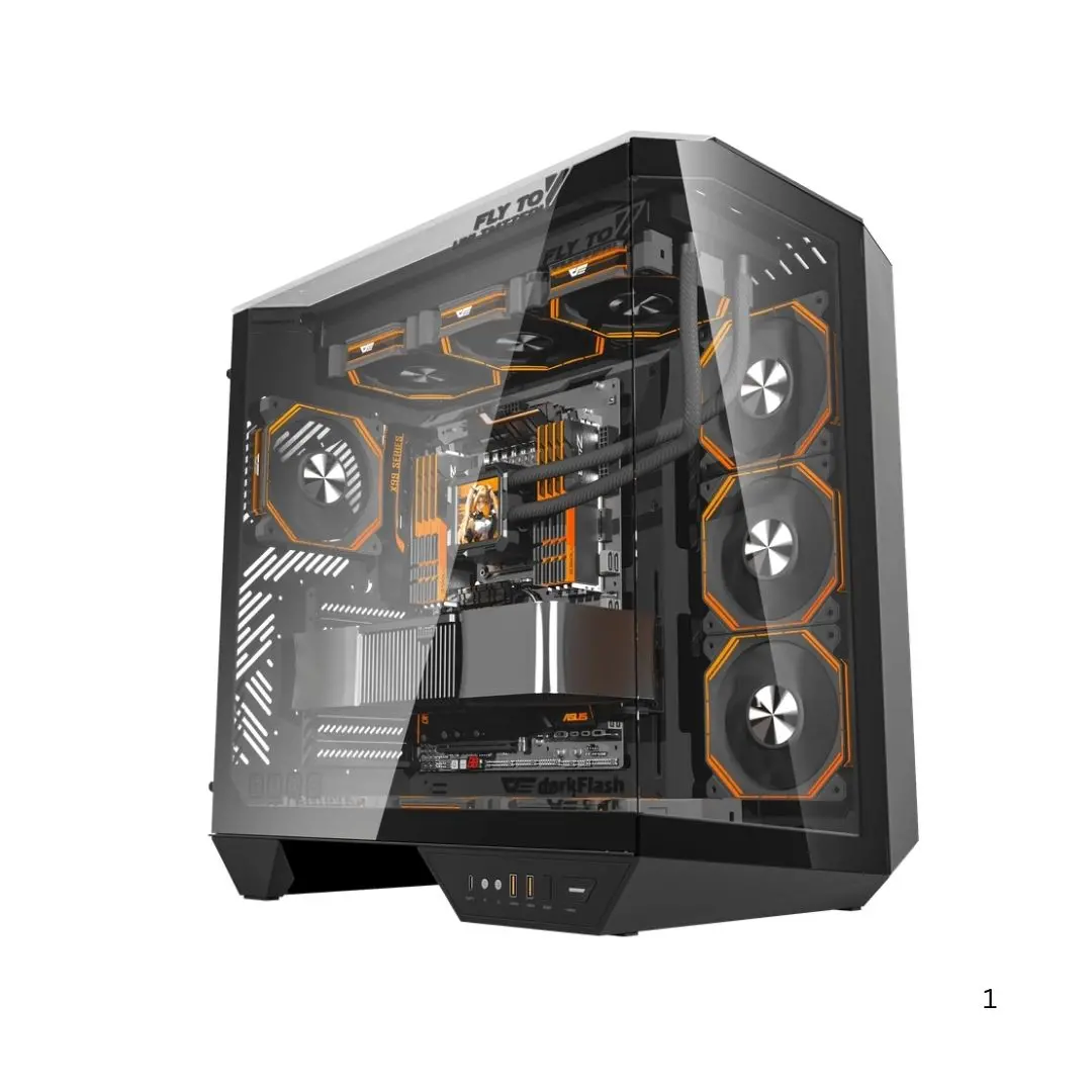 Darkflash Dy470 Mid Tower Case - Black 1