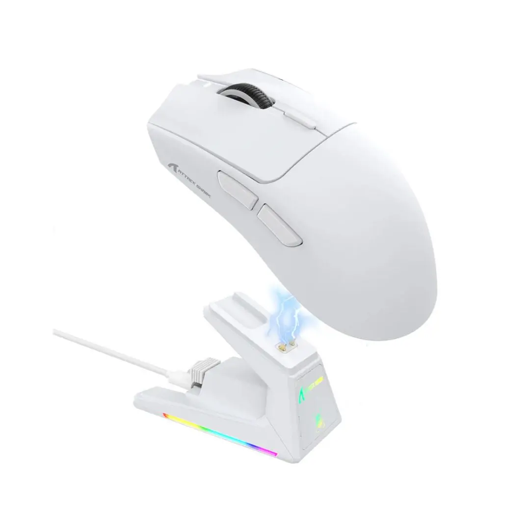 Attack Shark X1 Tri-Mode Gaming Mouse - White 1