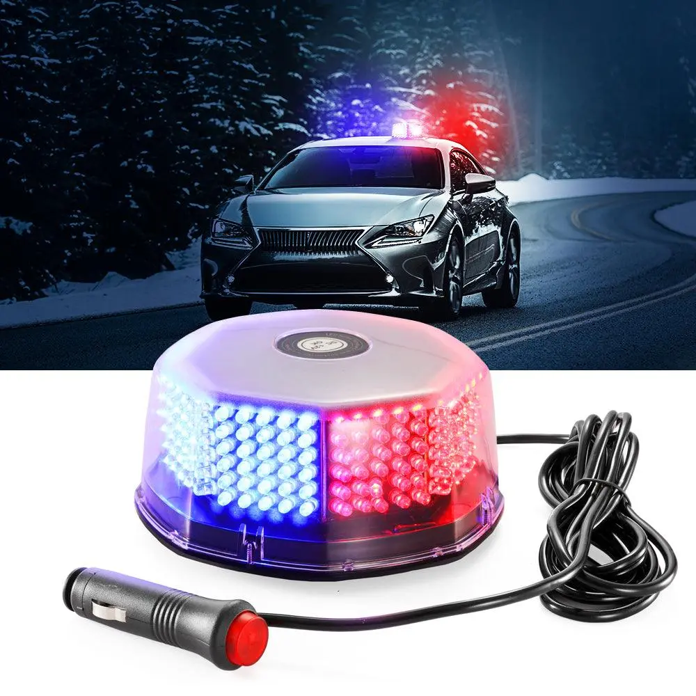 240 Led Emergency Warning Rotating Strobe Beacon Light With Magnetic Base For 12V Vehicle Cars Truck Snow Plow 1