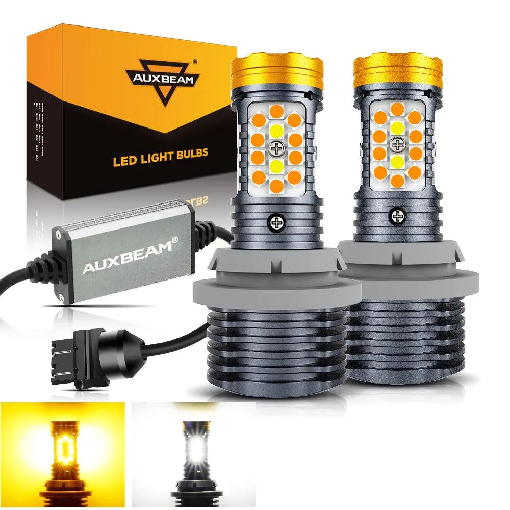 🆕T25 3157 3156 Led Front Turn Signal & Drl Light Bulbs 800% High Brightness Can-Bus Error Free Dual Color Switchback White & Amber B31 Series | 2 Bulbs 1