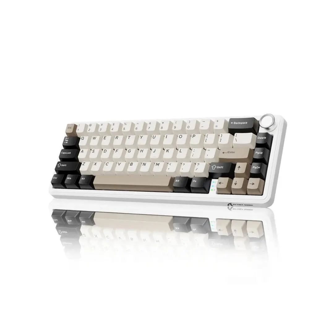 Attack Shark X66 Wireless Mechanical Keyboard - Cheese White 1