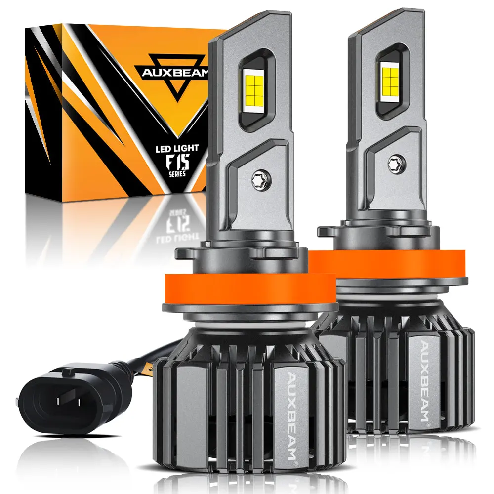 H11/H9/H8 Led Headlight Bulbs 90W 20000Lm F15 Series 20% Smaller Size 6500K Cool White | 2 Bulbs 1