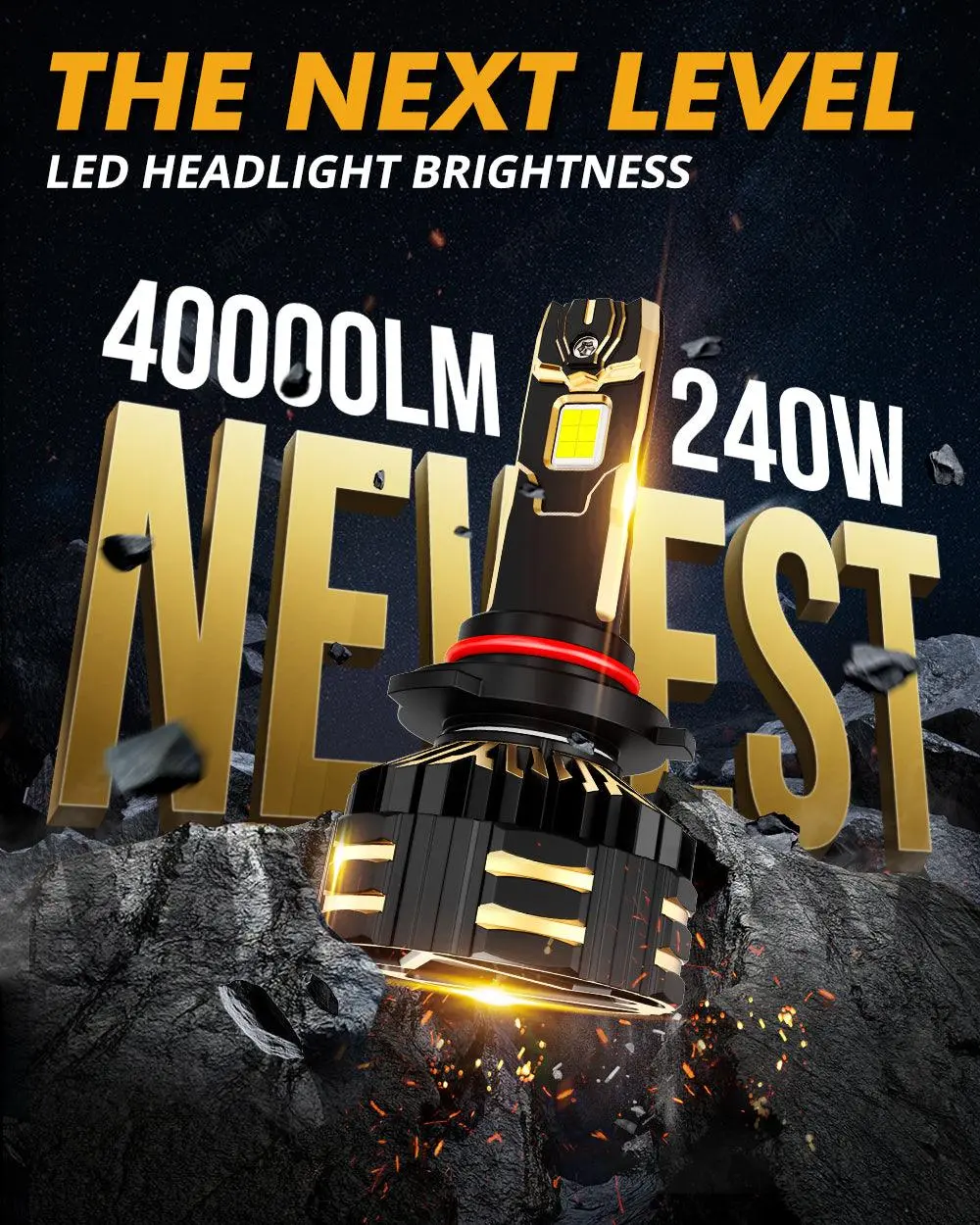 🆕9005+9006 Led Headlight Bulbs 240W 40000Lm Gx-Ultra Series 6500K Cool White | 4 Bulbs 2