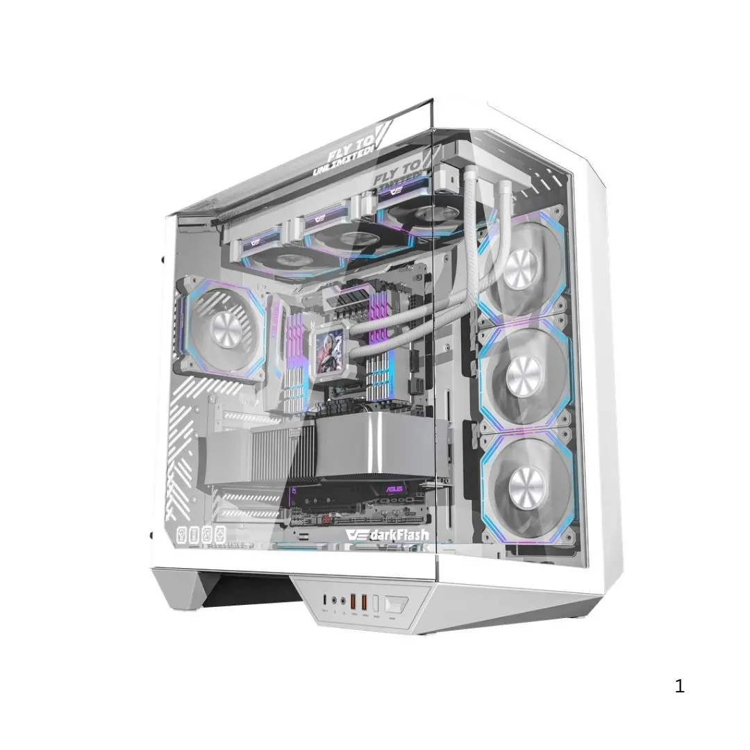 Darkflash Dy470 Mid Tower Case - White 1