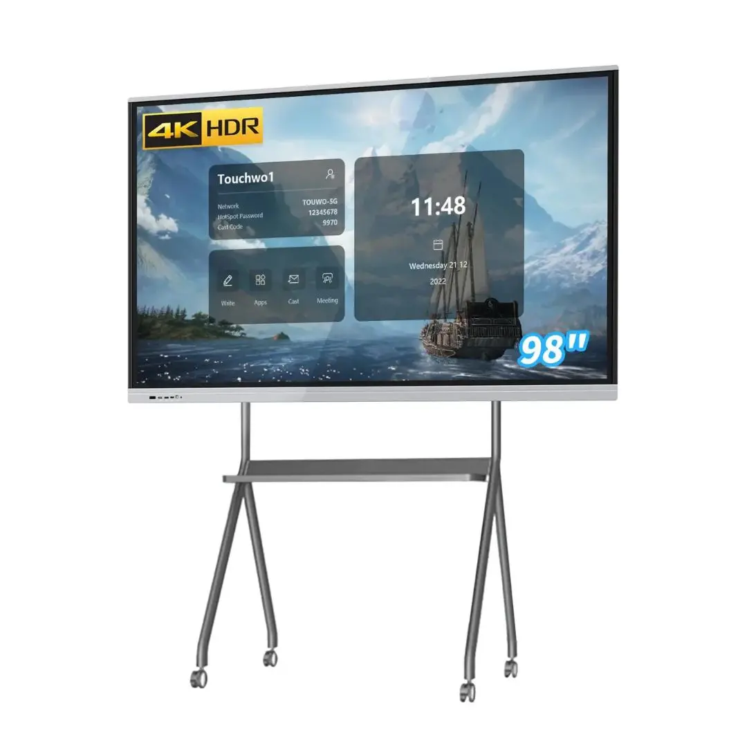 Luminex 98-Inch 4K Uhd & Ai Built-In Camera Smart Interactive Whiteboard, Android 15.0, Ram 8Gb, Storage 128Gb 1