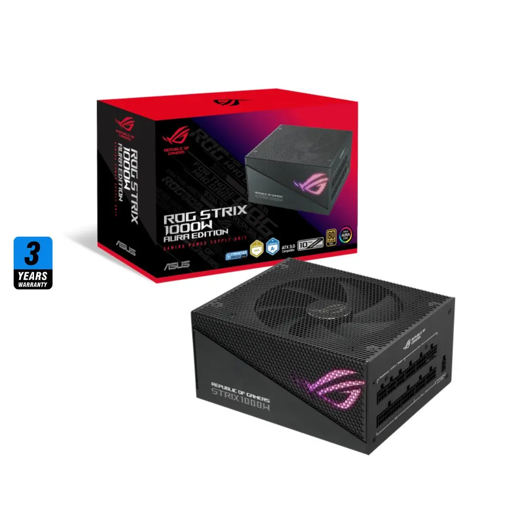 Asus Rog Strix 1000W Aura Edition 80+ Gold, Full Modular, Pcie 5.0 1
