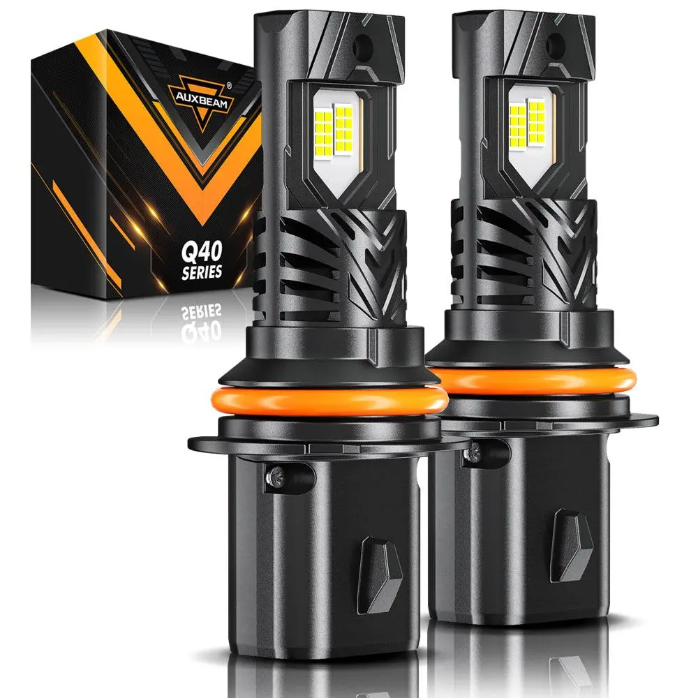 🆕9007/Hb5 Led Headlight Bulbs Q40 Series Ultra-High Brightness 120W 30000Lm 6500K Cool White | 2 Bulbs 1