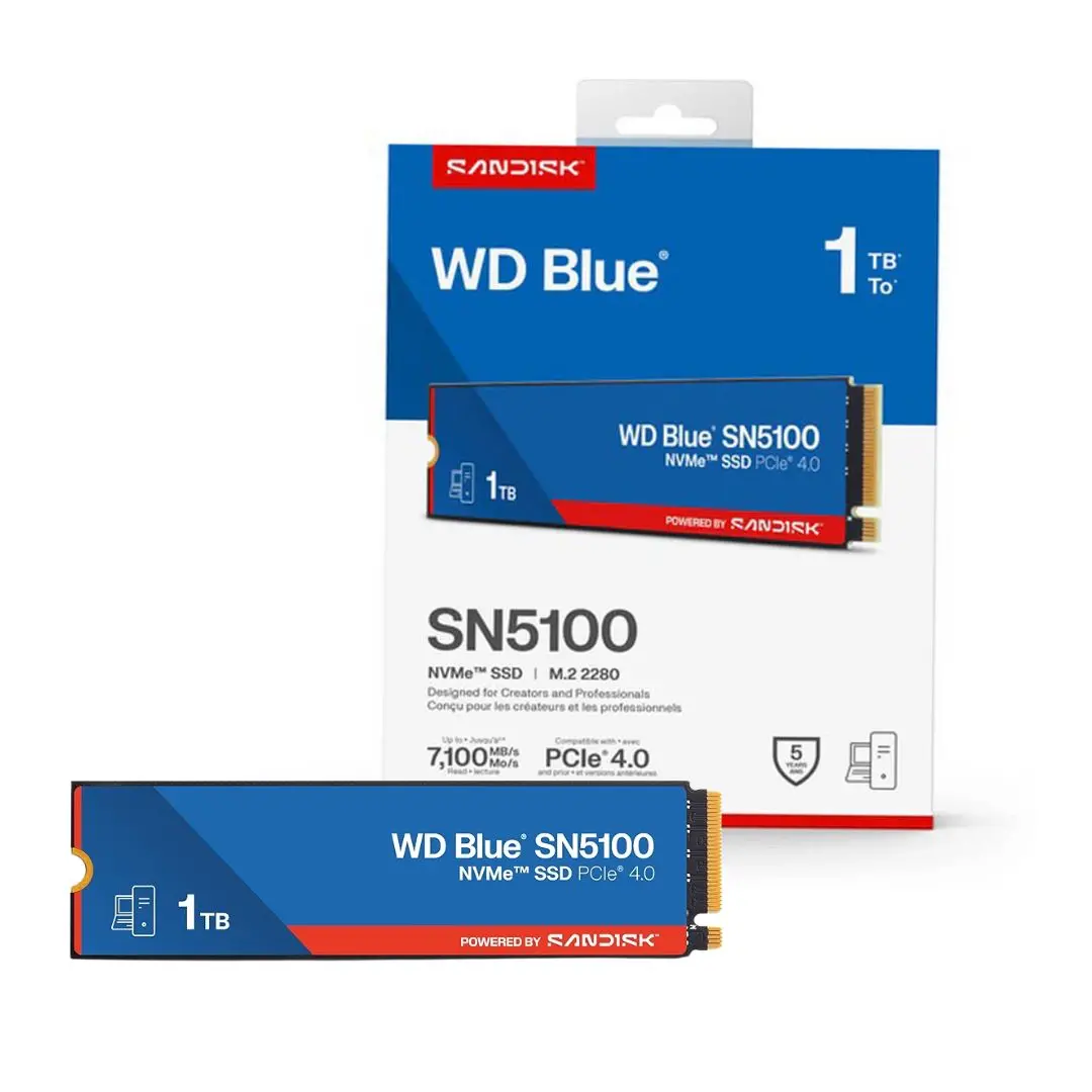 Wd Blue Sn5100 1Tb , 7100Mb/S M.2 Nvme , Pcie 4.0 1