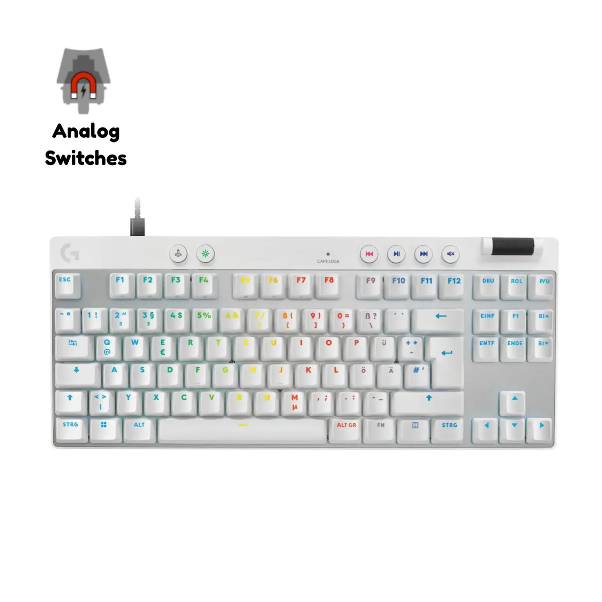 Logitech G Pro X Tkl Rapid Wired Gaming Keyboard - White 1