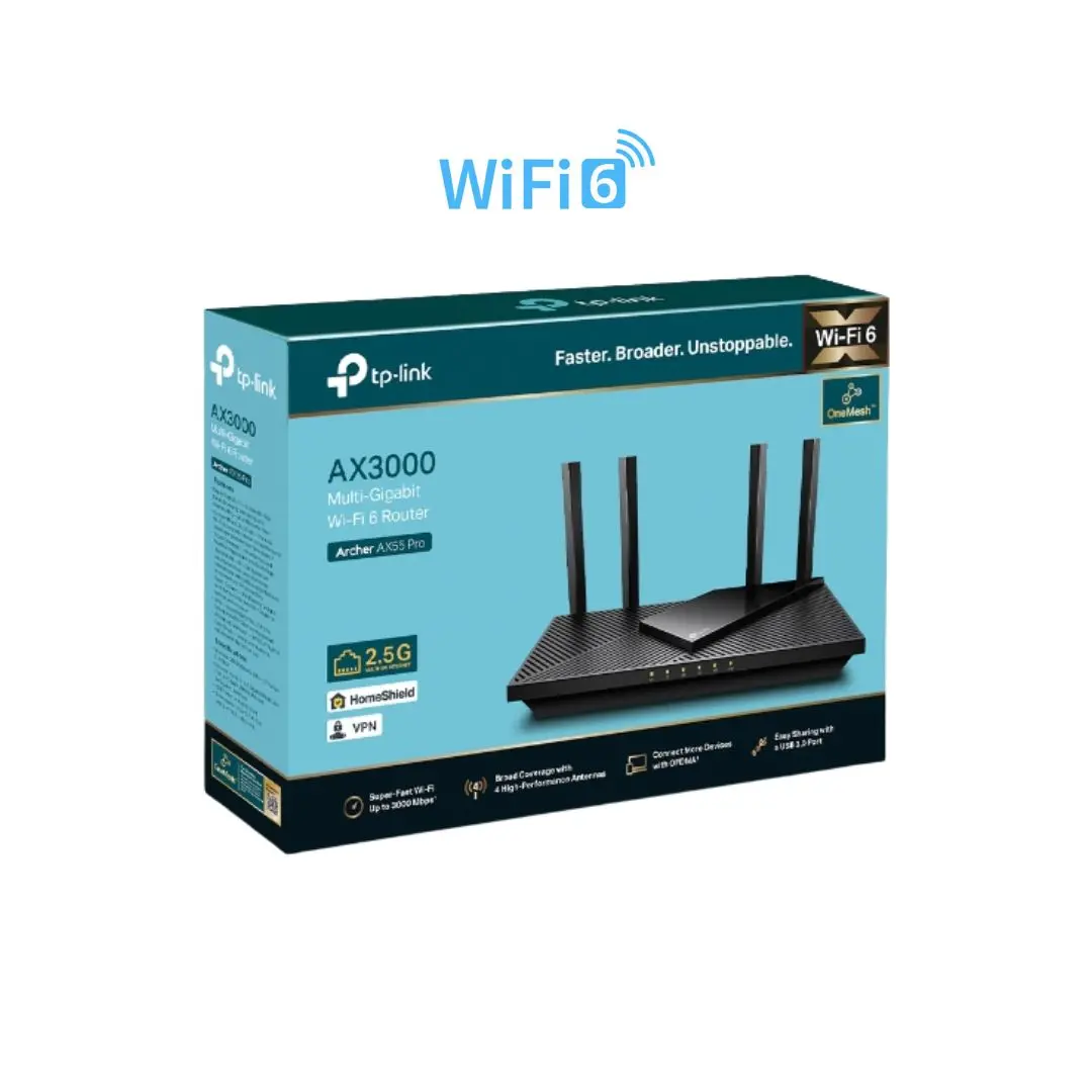 Tp-Link Archer Ax55 Pro, Ax3000 Dual Band Gigabit Wi-Fi 6 Router 1