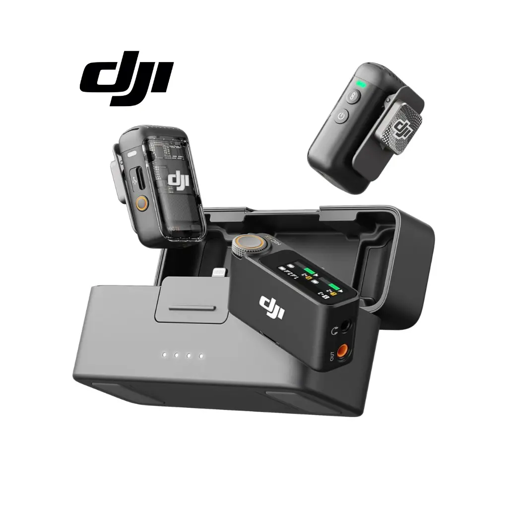 Dji Mic 2 (2 Tx + 1 Rx + Charging Case) Wireless Lavalier Microphone 1
