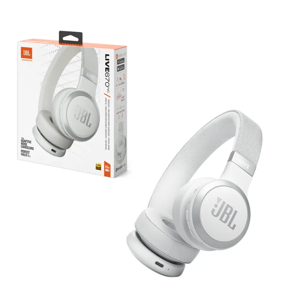 Jbl Live 670Nc Wireless On-Ear Headphone - White 1
