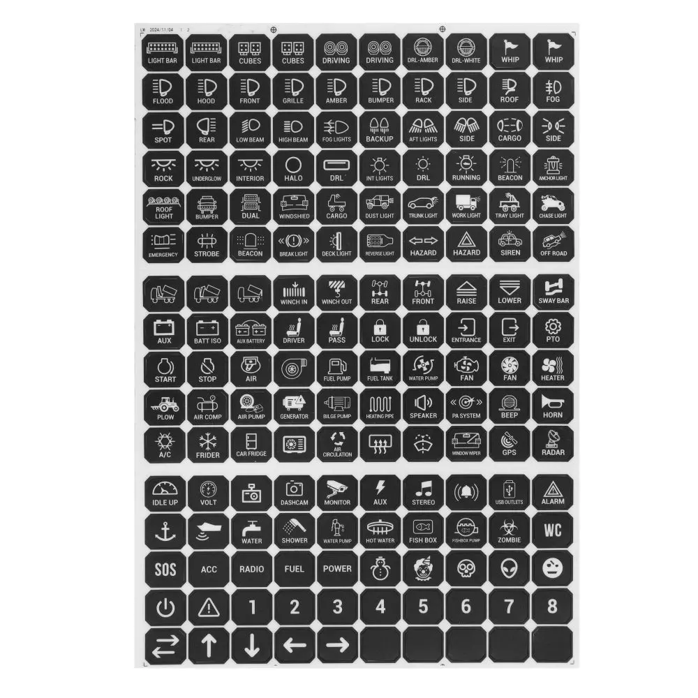 160 Universal Stickers For Switch Panel 1