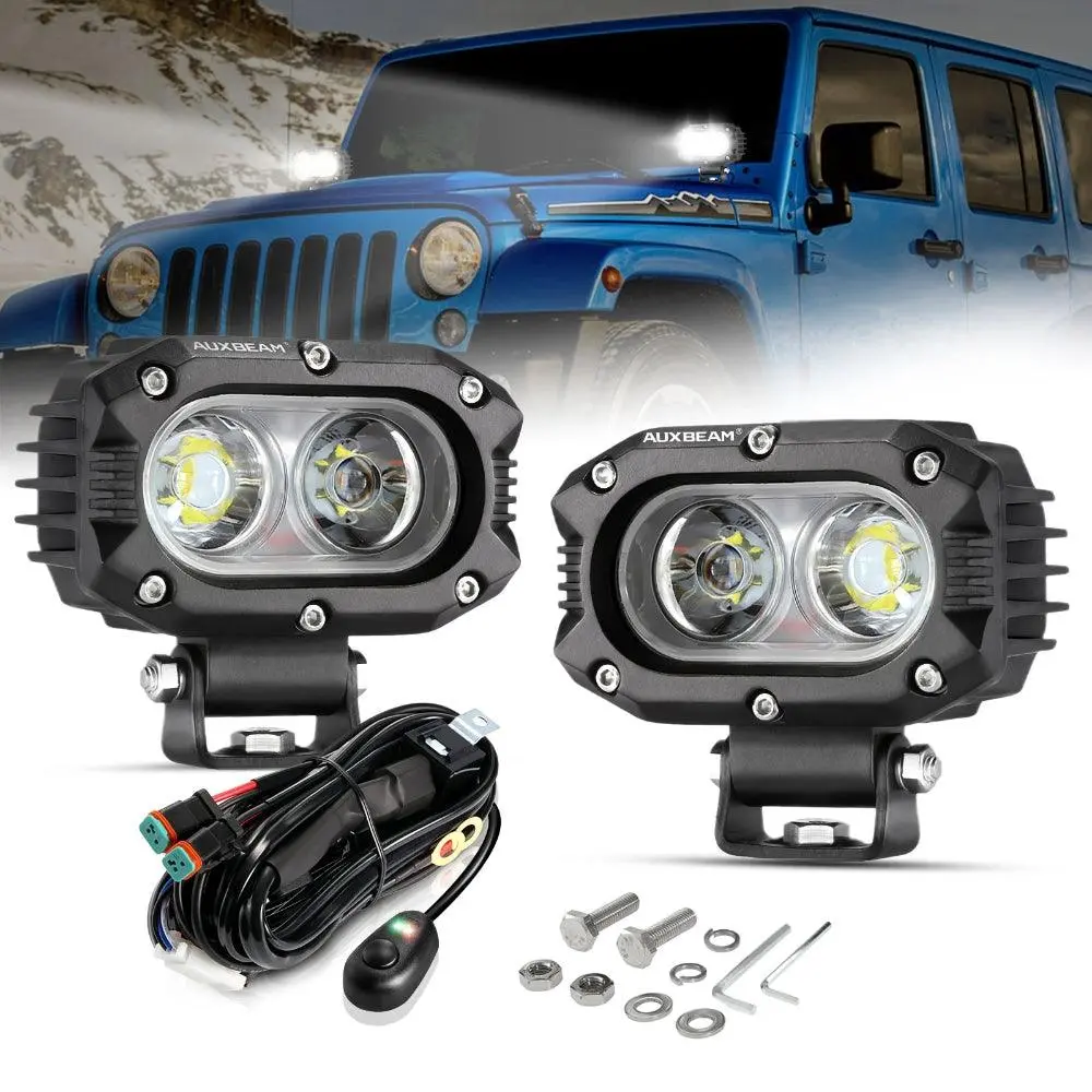 R4 Series | 4 Inch 60W Flood Beam Led Pods Light White Driving Light 1