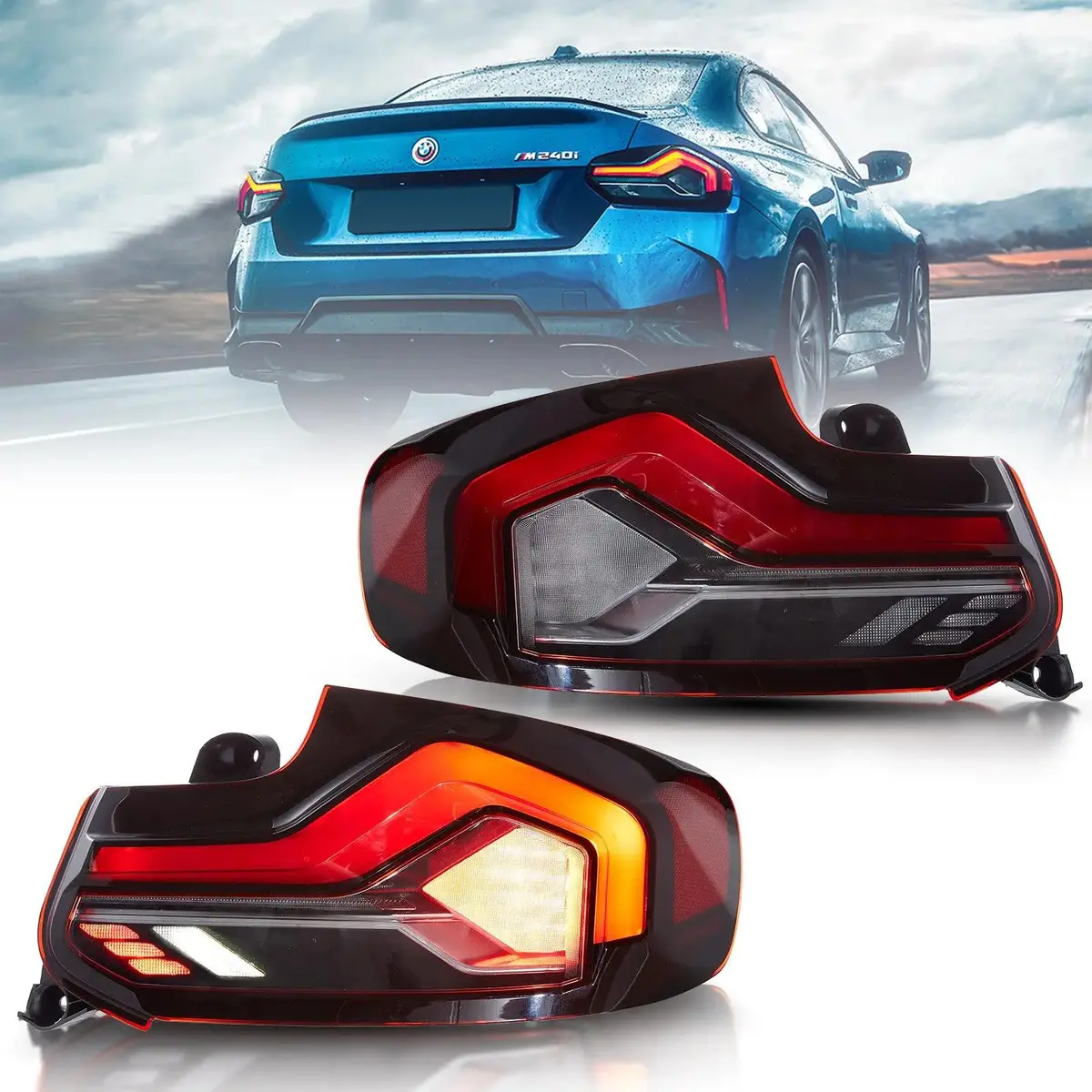 Led Tail Lights Assemly With Start-Up Animation Effect (Pre-Order) For 2014-2021 Bmw 2 Series (F22 F23) M2 (F87） 1