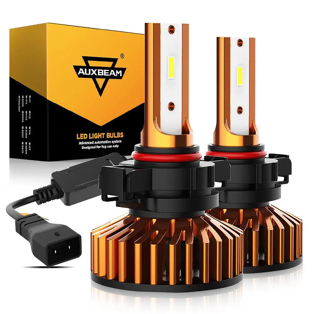 5202 Led Headlight Bulbs 52W 10000Lm F2 Series Mini Size 6500K Cool White |  2 Bulbs 1