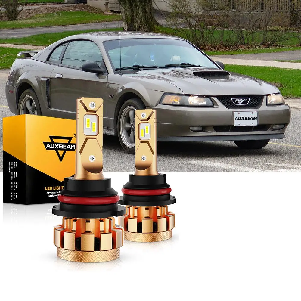 For 2003-2004 Ford Mustang Svt Cobra F-16 Plus Series Built-In Canbus Automotive Grade 14000Lm Led Light Bulbs High Low Beam Bundle 3