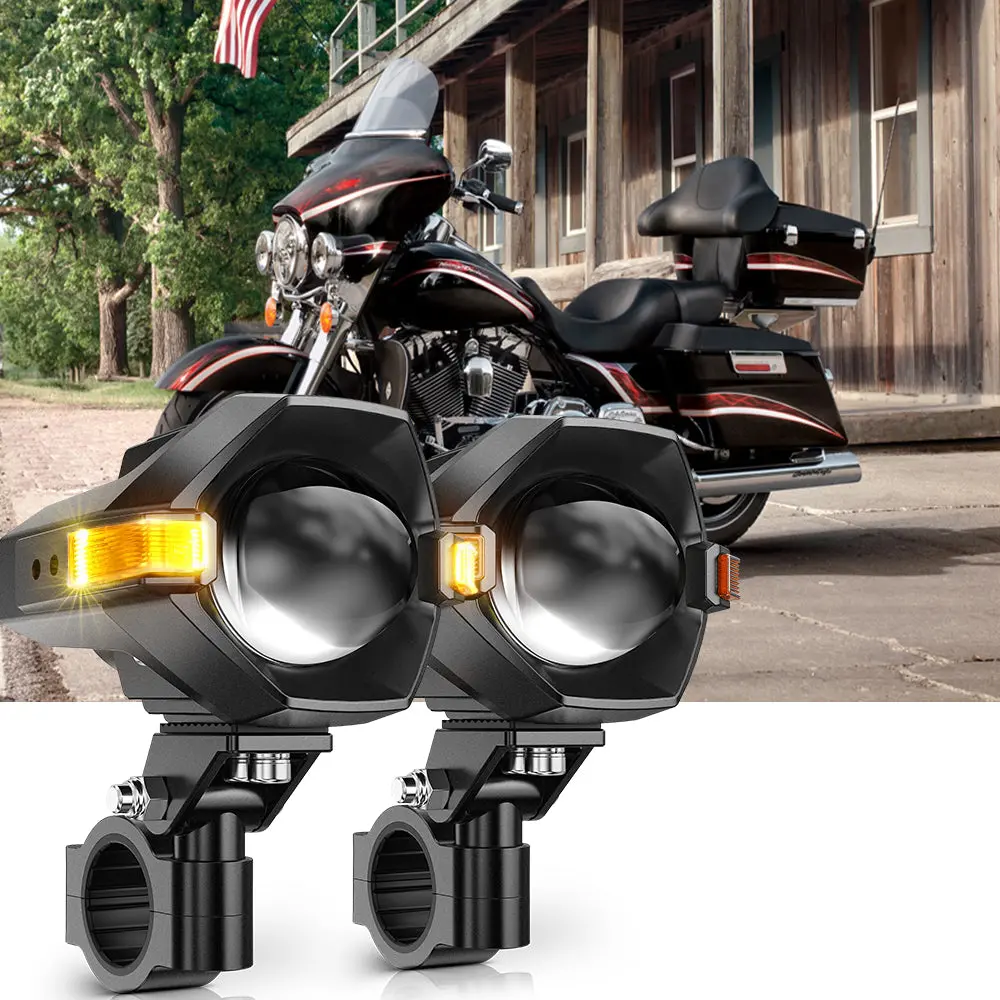 2013 Harley-Davidson Street Glide 1250 Motorcycle Led Spotlight Light 3+5 Light Modes Mt8 S 1