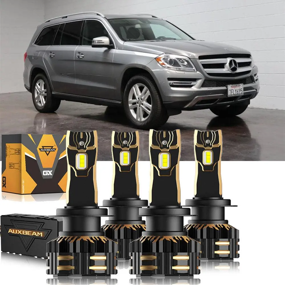 For 2015 Mercedes Benz Gl350 H7 Led Headlight Bulbs Bundle 2
