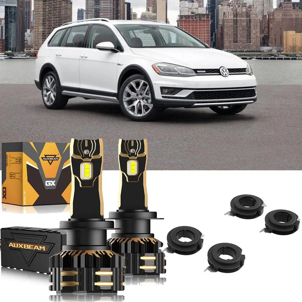 For 2018 Volkswagen Golf Alltrack H7 Led Headlight Bulbs 1