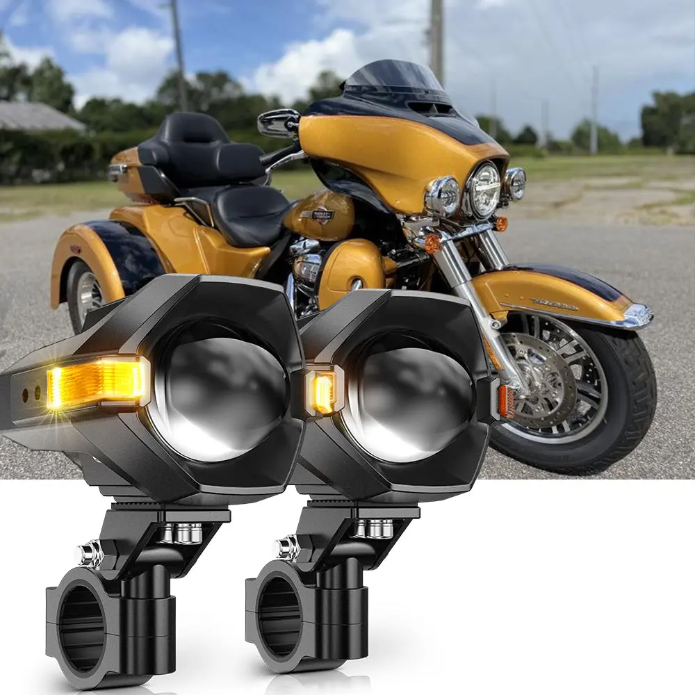 2023 Harley-Davidson Tri-Glide Motorcycle Led Spotlight Light 3+5 Light Modes Mt8 Series 1
