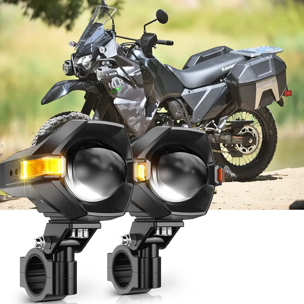 2023 Kawasaki Klr 650 Motorcycle Led Spotlight Light 3+5 Light Modes Mt8 Series 1