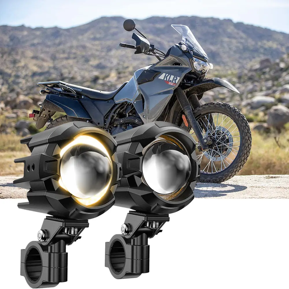 2023 Kawasaki Klr650 S Motorcycle Led Spotlight Light 3+5 Light Modes 1