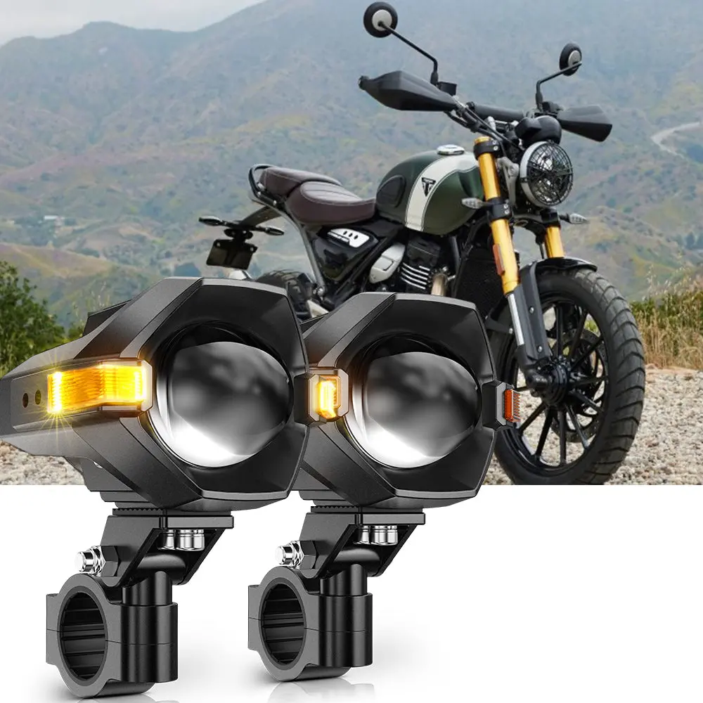 2023 Triumph Scrambler 400X Motorcycle Led Spotlight Light 3+5 Light Modes Mt8 Series 1