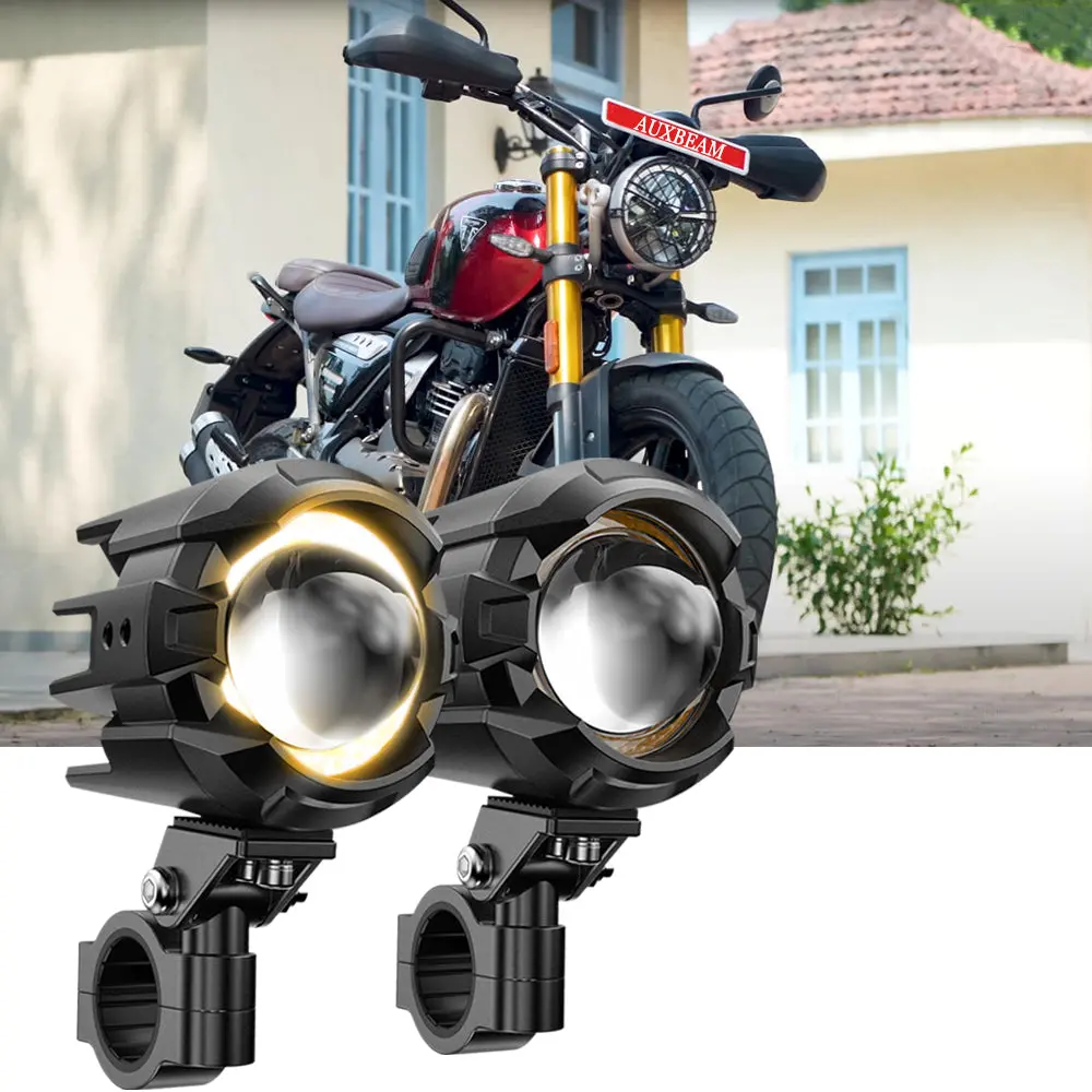 2023 Triumph Scrambler 400X Motorcycle Led Spotlight Light 3+5 Light Modes 1