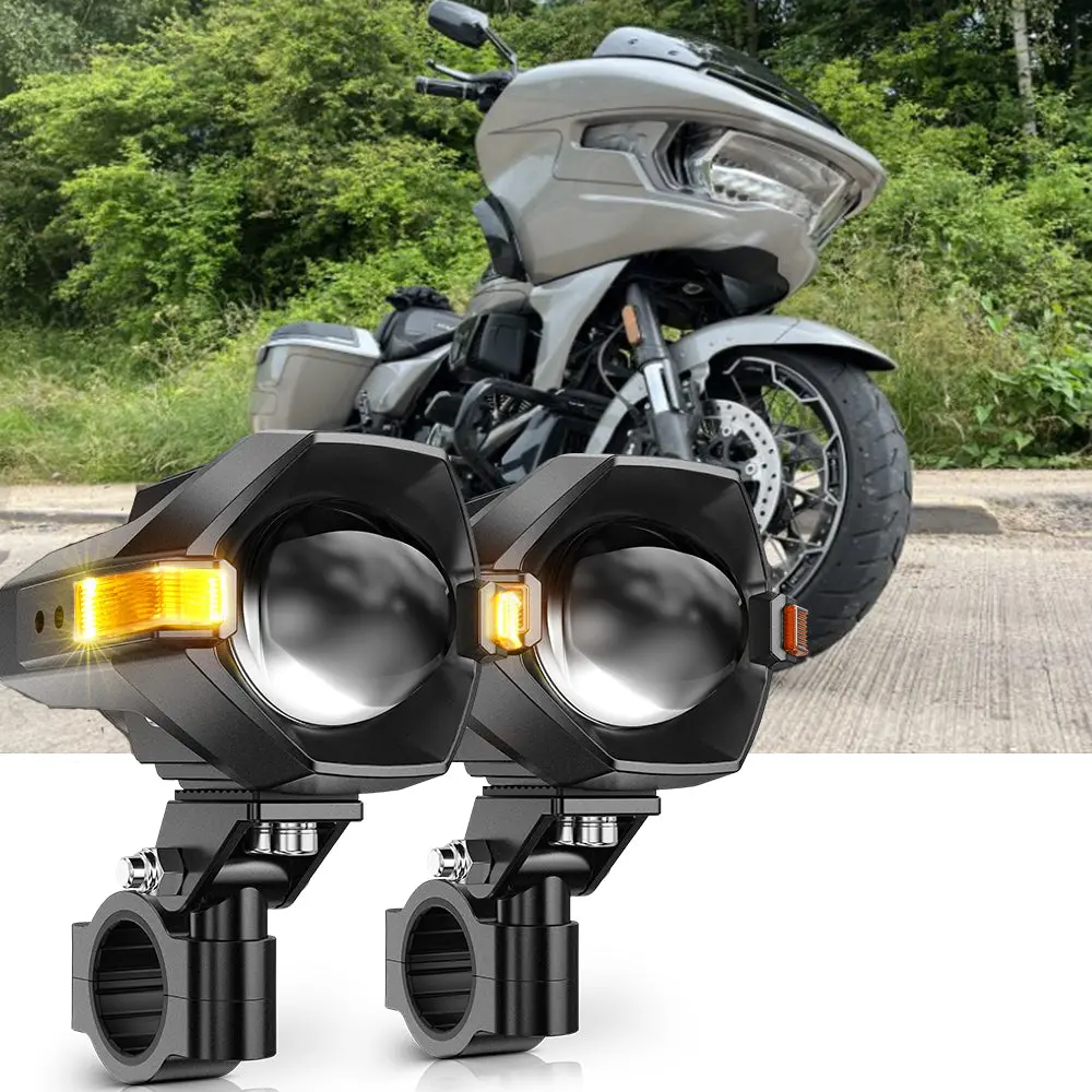 2024 Harley-Davidson Road Glide Motorcycle Led Spotlight Light 3+5 Light Modes Mt8 Series 1