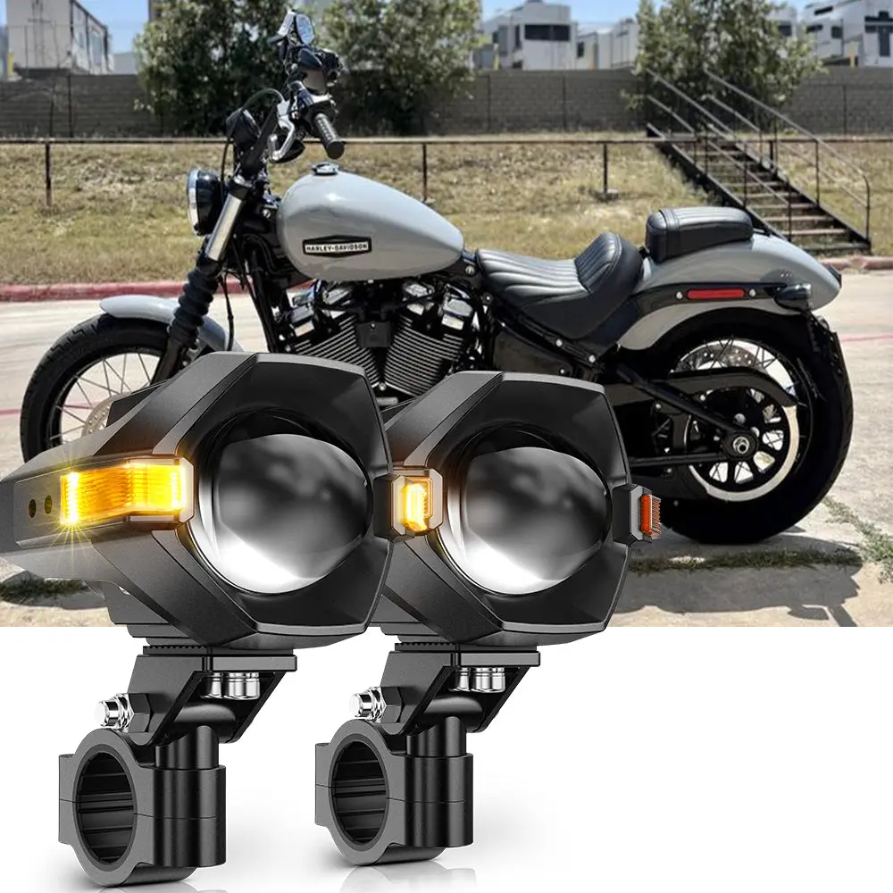 2025 Harley-Davidson Street Bob Motorcycle Led Spotlight Light 3+5 Light Modes Mt8 Series 1