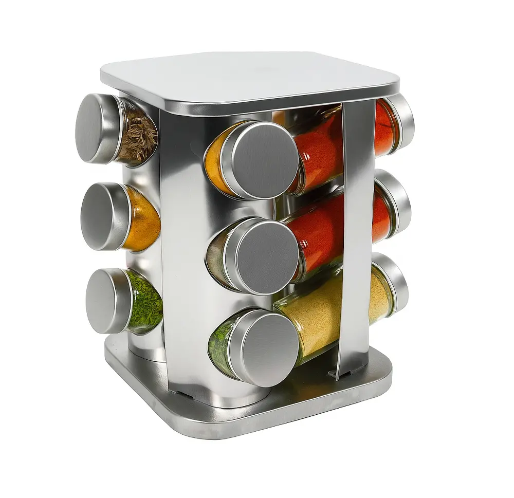 Cookinglife Kruidenrek Rvs Draaibaar 12-Delig 1
