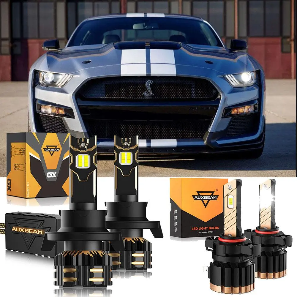 For 2007-2012 Ford Mustang Shelby Gt500 H13 Led Headlight Bulbs 2