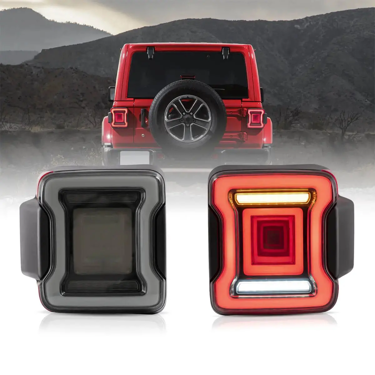 Led Tail Light Assembly With Sequential Turn Signal For 2018-2022 Jeep Wrangler 4Th Gen (Jl) & 2019-2022 Jeep Glandiator (Jt) 2