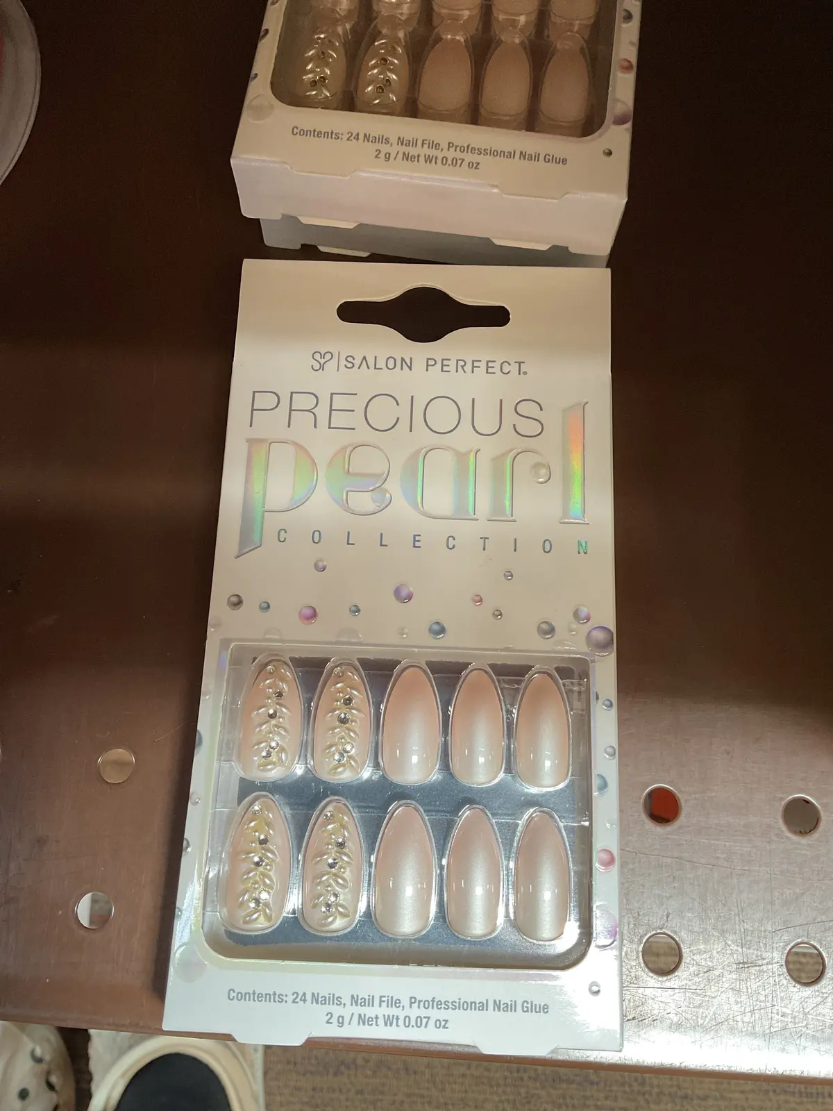 Salon Perfect Artificial Nails, Precious Pearl Nude Mini Pearls, 24 Nails - Clearance 1