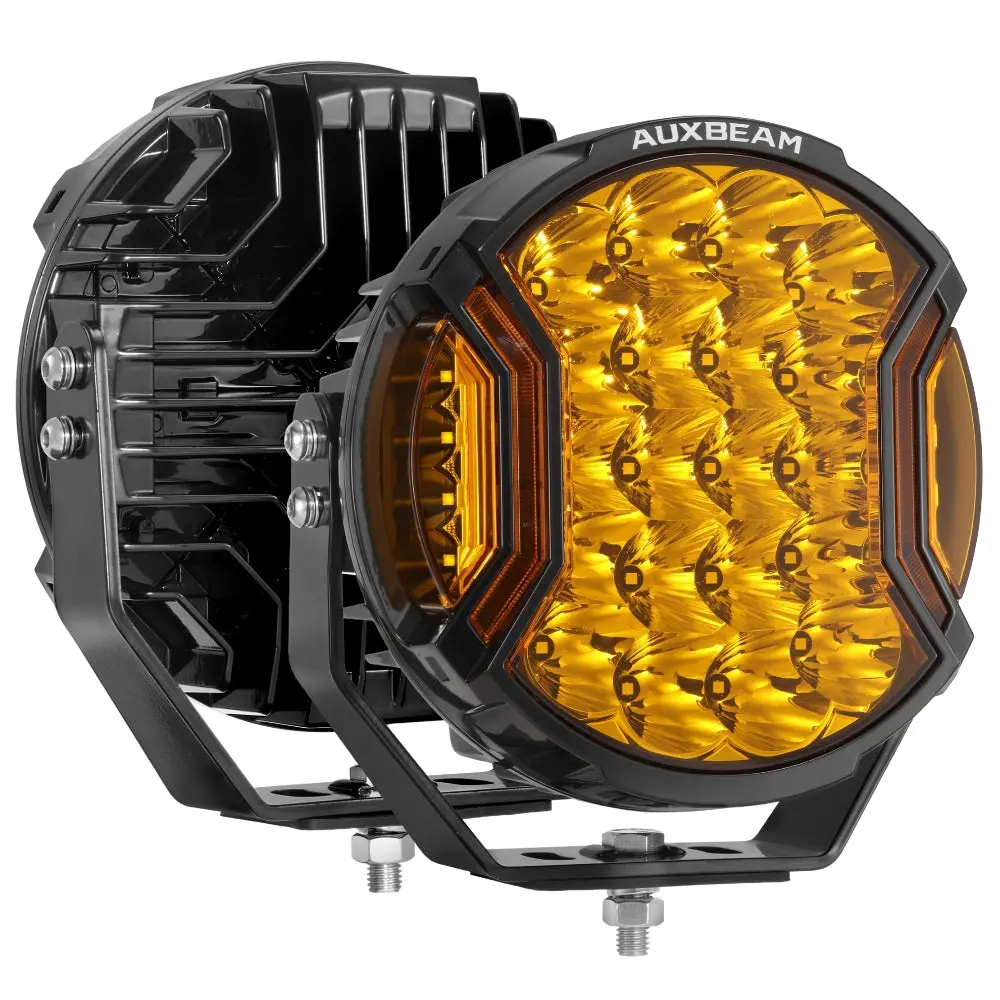 V-Ultra Series | 9 Inch 300W Led Side Shooter Amber Driving Lights With Amber Drl 1