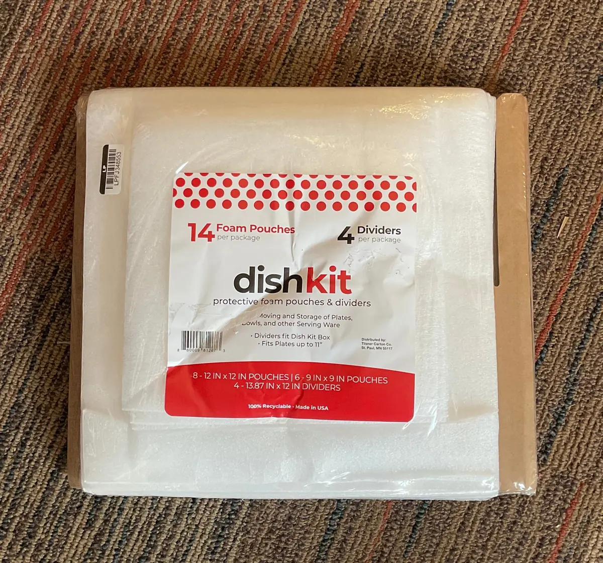 Dishkit Protective Foam Pouches & Dividers - 4 Dividers Per Pack - Clearance 1
