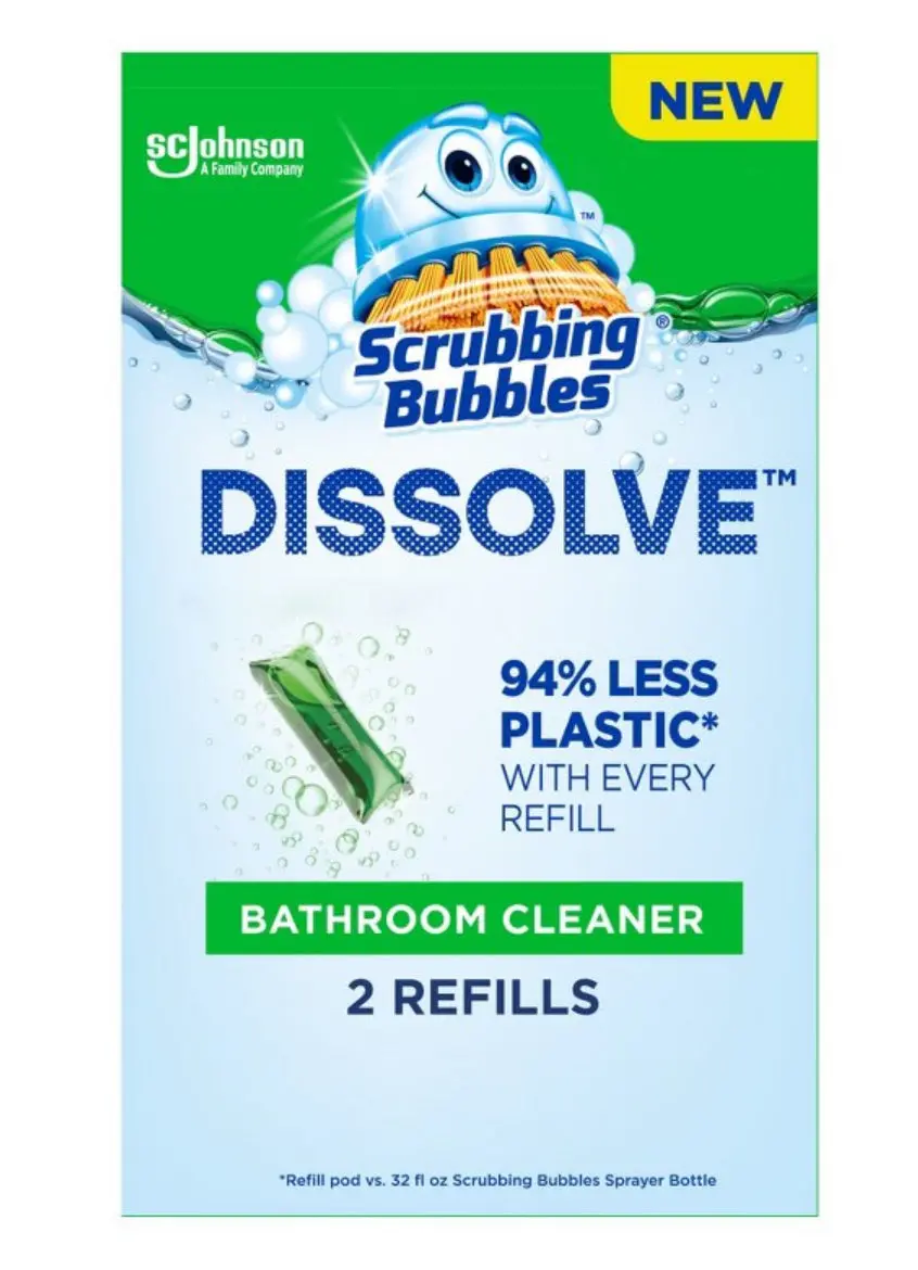 Scrubbing Bubbles Dissolve Bathroom
Cleaner Pods Refill - 0.28Oz/2Ct 1