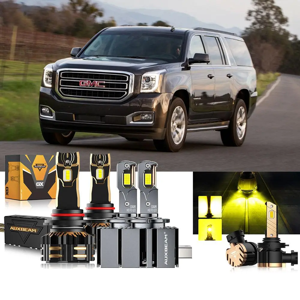For 2017-2018 Gmc Yukon Xl Hid 9005 D3s Led Headlight Bulbs Bundle 2