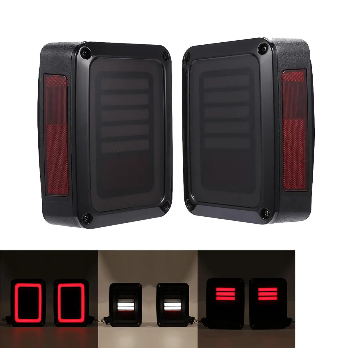(2Pcs/Set) Led Taillight Kits For Jeep Wrangler Jk (Us Version) 1