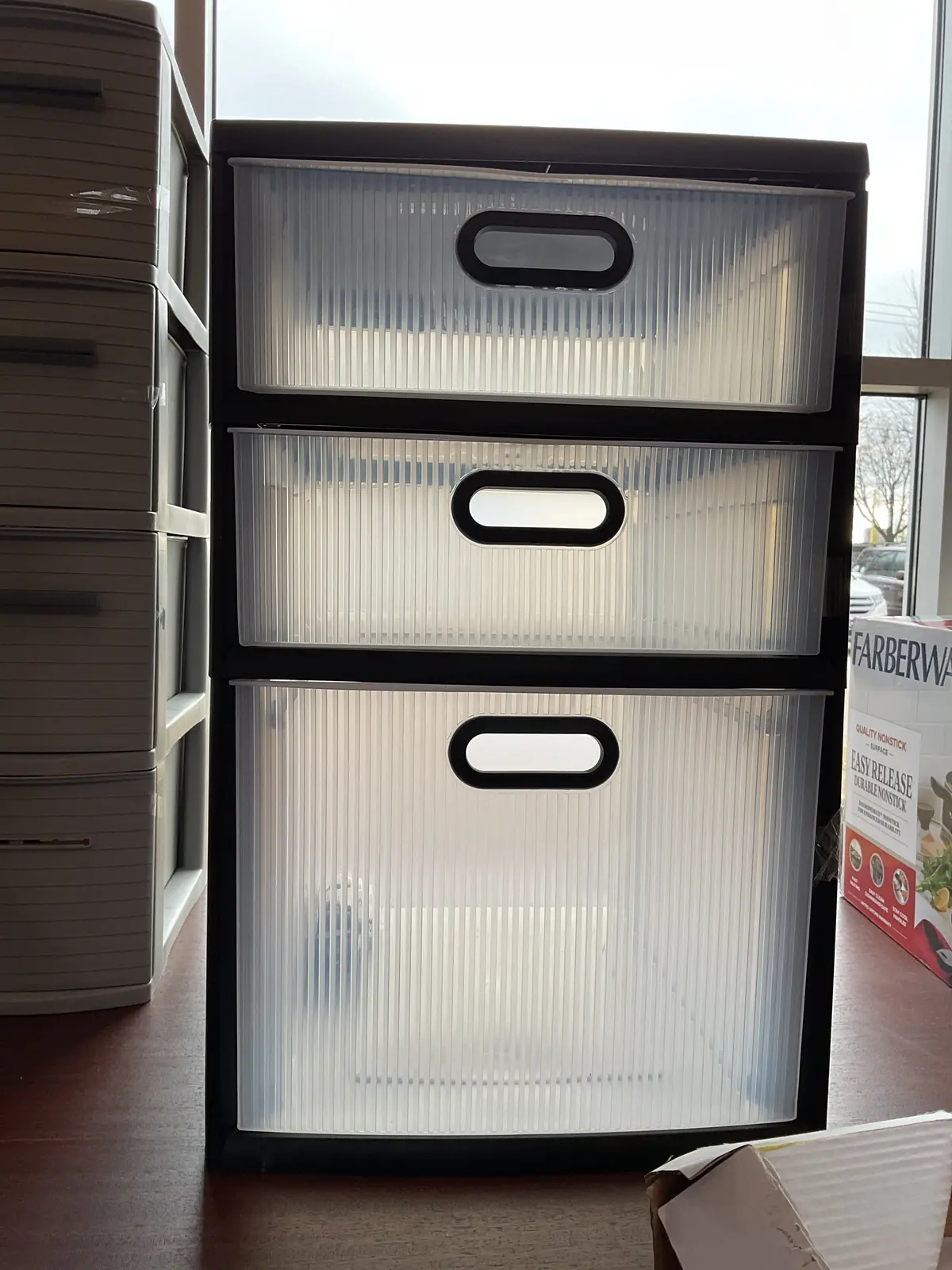 Sterilite Ultra 3 Drawer Storage Cart Black 1