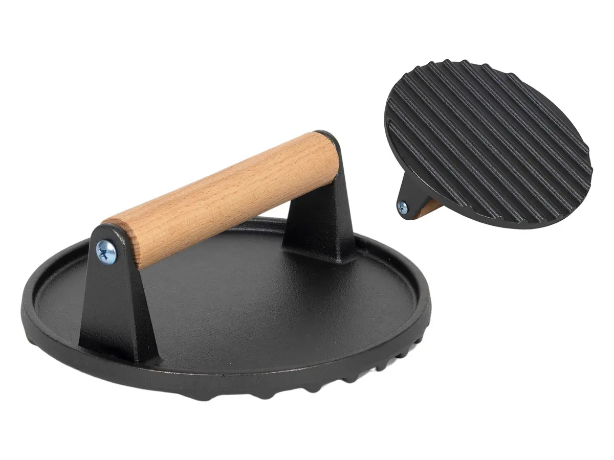 Blackwell Gietijzeren Hamburgerpers / Smash Burger Pers / Grillpers / Vleespers - Cast Iron - Ø 18 Cm 1