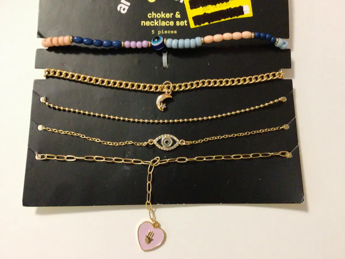 Evil Eye Choker & Necklace Set 1