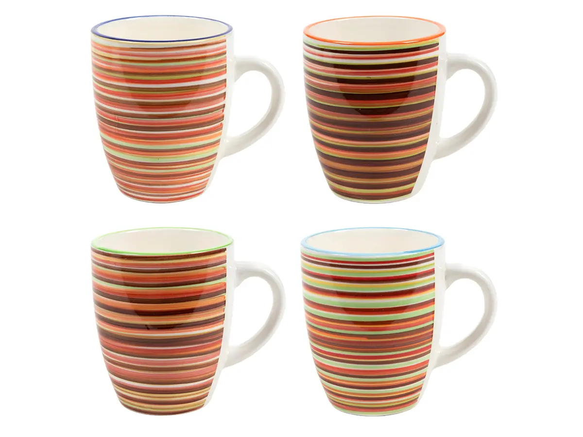 Cookinglife Mokken Rhythm & Lines 340 Ml - 4 Stuks 1