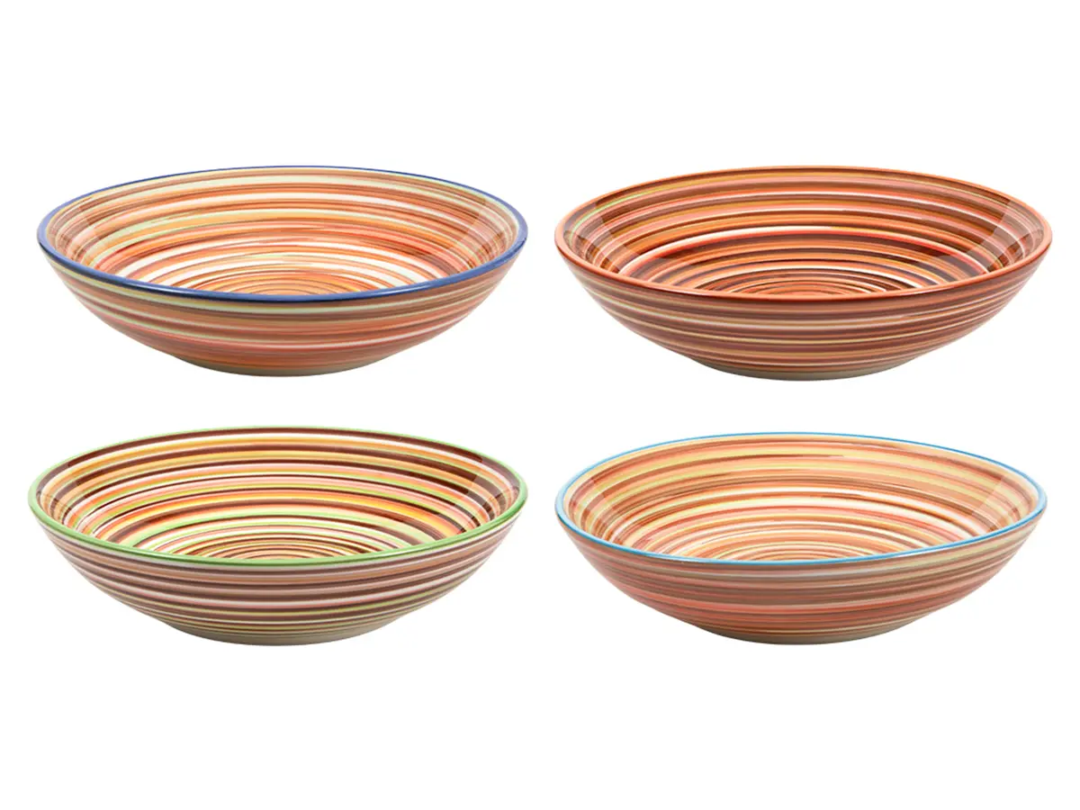 Cookinglife Diepe Borden / Pastaborden Rhythm & Lines Ø 20 Cm - 4 Stuks 1