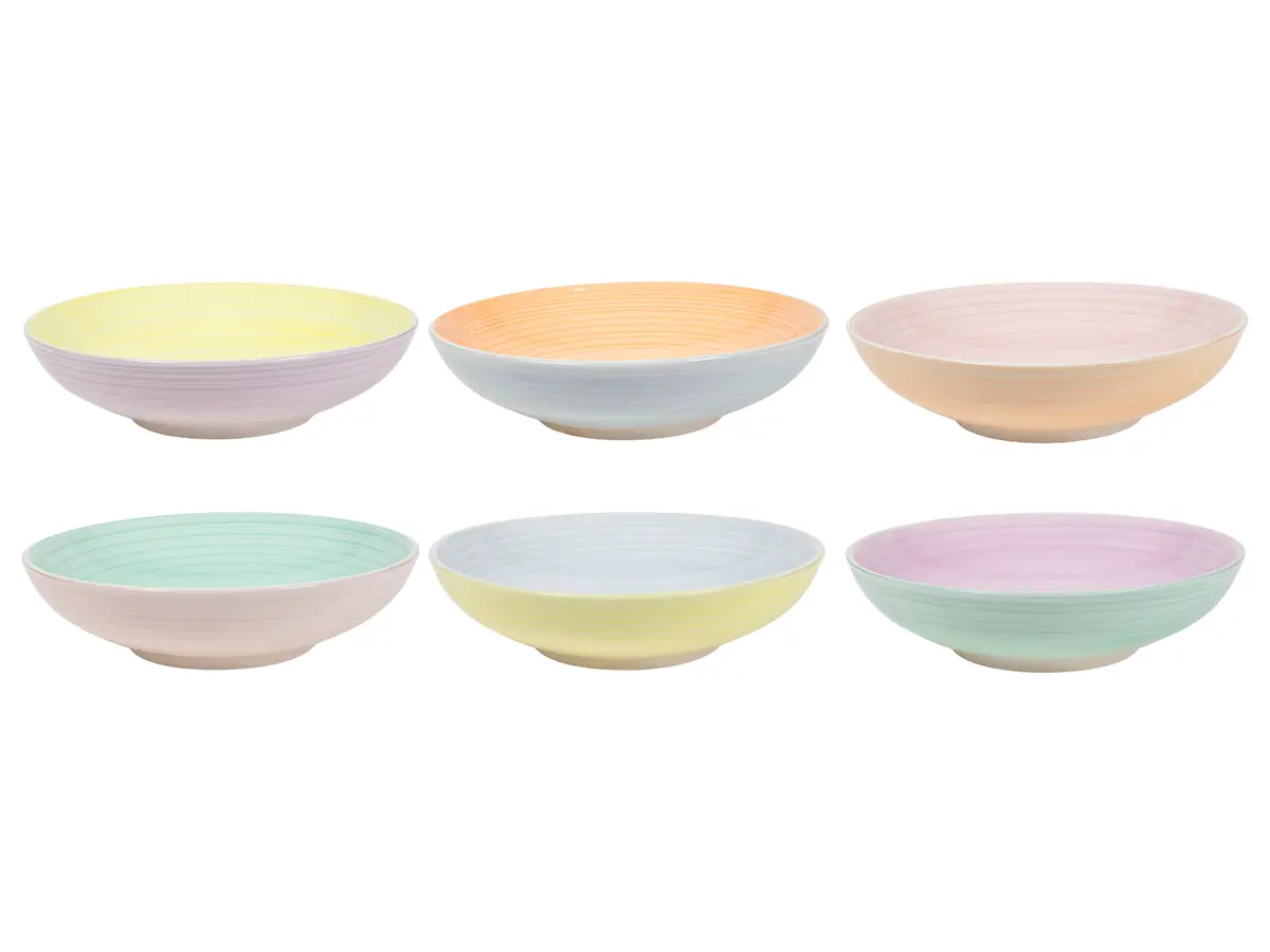 Cookinglife Diepe Borden / Pastaborden Pastel Harmony Ø 23 Cm - 6 Stuks 1